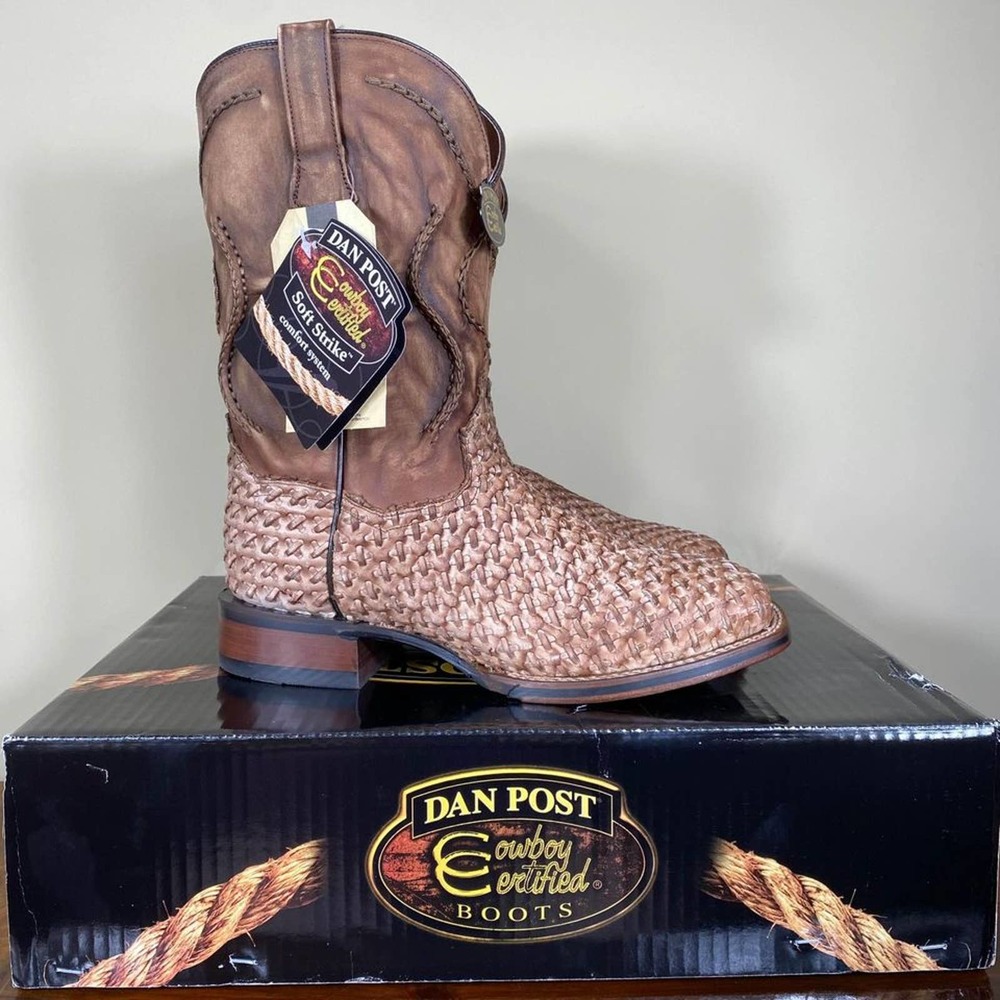 Dan Post Boots Mens Stanley Square Toe Casual Boots Mid Calf Brown Size 10.5